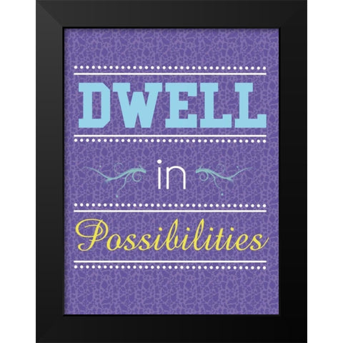 Dwell Black Modern Wood Framed Art Print by Gibbons, Lauren