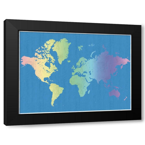 Wanderlus World Black Modern Wood Framed Art Print with Double Matting by Gibbons, Lauren