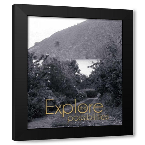 Explore The Possibilities BW 4 Black Modern Wood Framed Art Print by Gibbons, Lauren