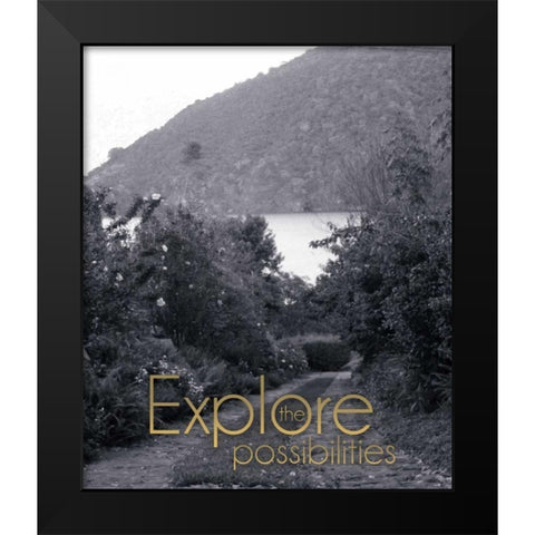 Explore The Possibilities BW 4 Black Modern Wood Framed Art Print by Gibbons, Lauren