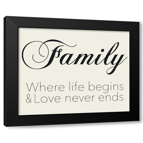 Family Life Black Modern Wood Framed Art Print with Double Matting by Gibbons, Lauren
