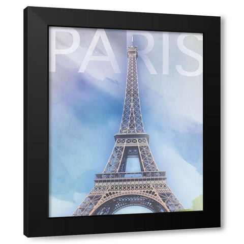 Paris 1b Black Modern Wood Framed Art Print with Double Matting by Gibbons, Lauren