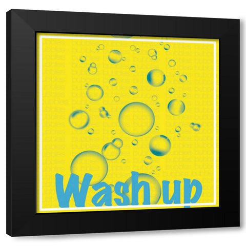 Wash Up Bubbles Black Modern Wood Framed Art Print by Gibbons, Lauren