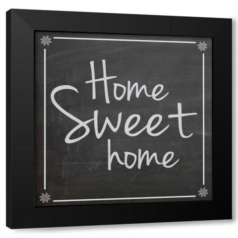 Home Sweet Home Black Modern Wood Framed Art Print with Double Matting by Gibbons, Lauren