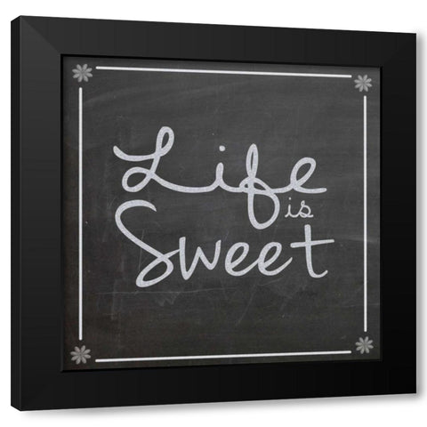 Life is Sweet Black Modern Wood Framed Art Print with Double Matting by Gibbons, Lauren