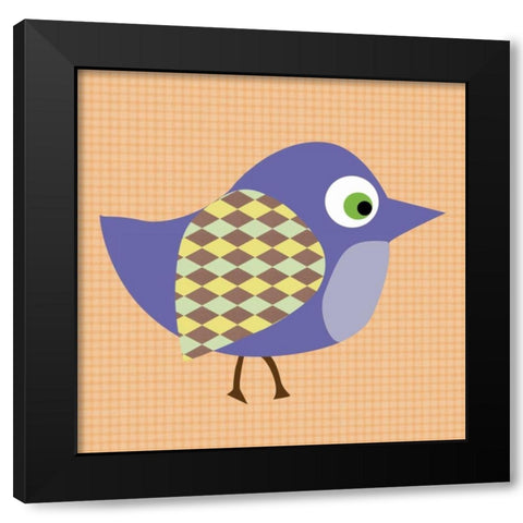 Harlow Bird Black Modern Wood Framed Art Print with Double Matting by Gibbons, Lauren