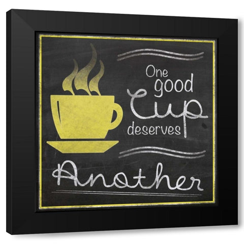Another Yellow Coffee Black Modern Wood Framed Art Print by Gibbons, Lauren