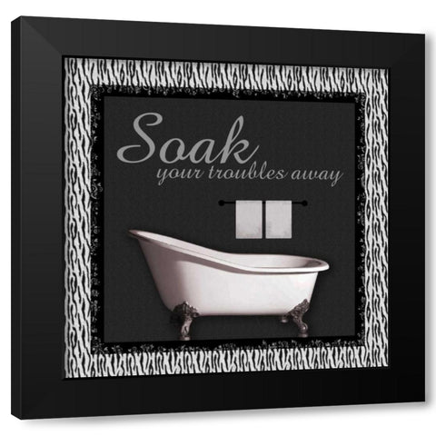 BathTub Zebra A Black Modern Wood Framed Art Print by Gibbons, Lauren