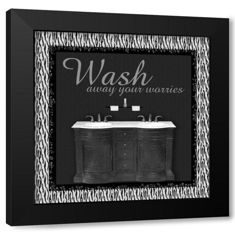 Sink Zebra B Black Modern Wood Framed Art Print by Gibbons, Lauren