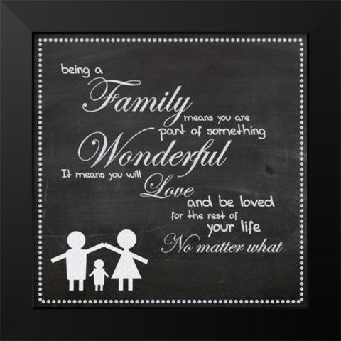 Family Chalk White Black Modern Wood Framed Art Print by Gibbons, Lauren