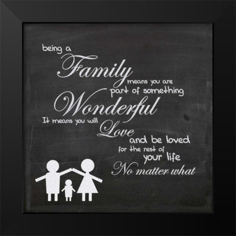 Family Chalk White NB Black Modern Wood Framed Art Print by Gibbons, Lauren