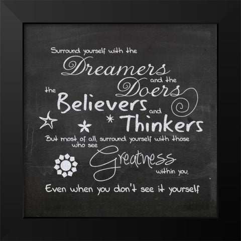 Surround Yourself D1 Black Modern Wood Framed Art Print by Gibbons, Lauren