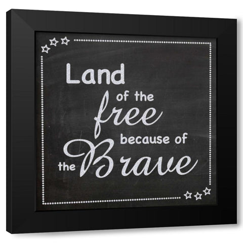 Land of The Free Black Modern Wood Framed Art Print by Gibbons, Lauren