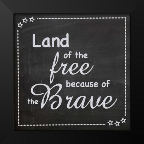 Land of The Free Black Modern Wood Framed Art Print by Gibbons, Lauren