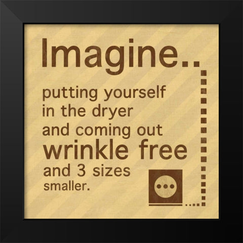 Imagine No Border Black Modern Wood Framed Art Print by Gibbons, Lauren
