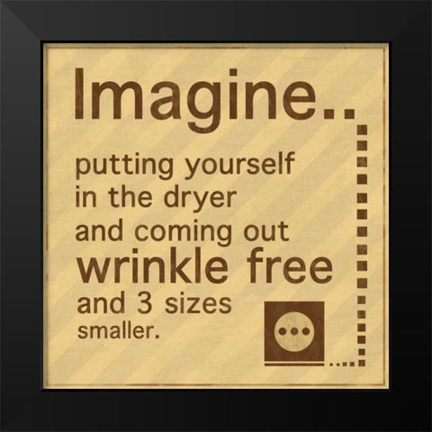 Imagine Black Modern Wood Framed Art Print by Gibbons, Lauren