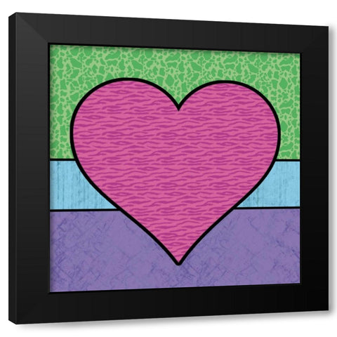 Highlighter Love Black Modern Wood Framed Art Print with Double Matting by Gibbons, Lauren
