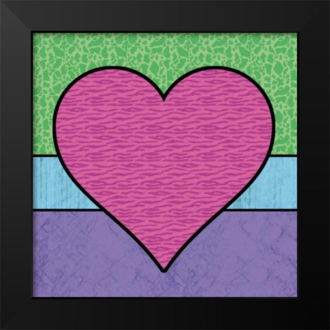 Highlighter Love Black Modern Wood Framed Art Print by Gibbons, Lauren