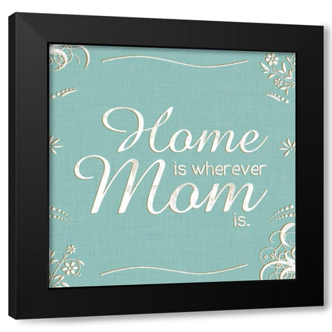 Home Black Modern Wood Framed Art Print by Gibbons, Lauren