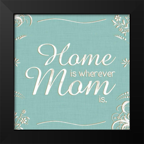 Home Black Modern Wood Framed Art Print by Gibbons, Lauren