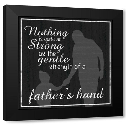 Father Hand Black Modern Wood Framed Art Print by Gibbons, Lauren