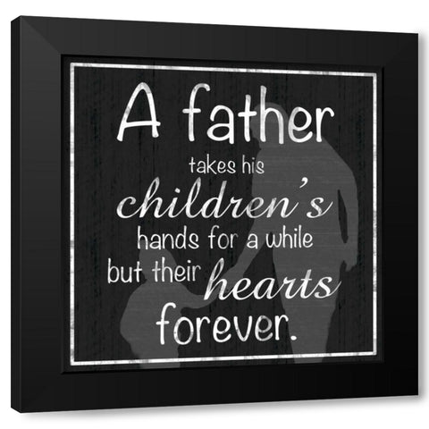 Father Heart 2 Black Modern Wood Framed Art Print by Gibbons, Lauren
