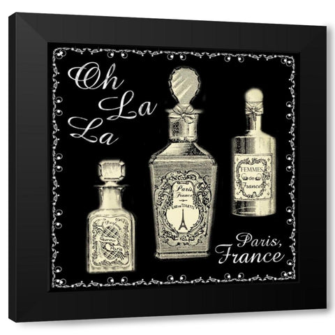 Perfume Noir 1 Black Modern Wood Framed Art Print with Double Matting by Gibbons, Lauren
