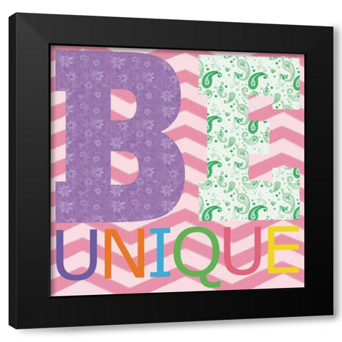 Be Unique Black Modern Wood Framed Art Print with Double Matting by Gibbons, Lauren