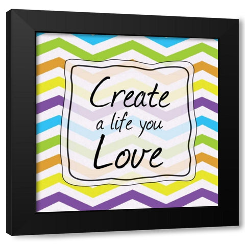 Create Colorful Black Modern Wood Framed Art Print with Double Matting by Gibbons, Lauren