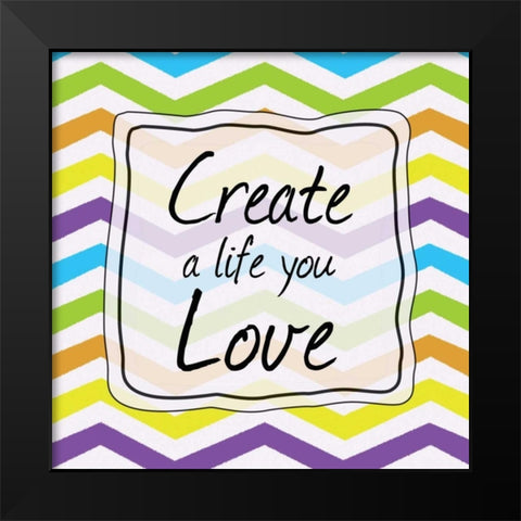 Create Colorful Black Modern Wood Framed Art Print by Gibbons, Lauren