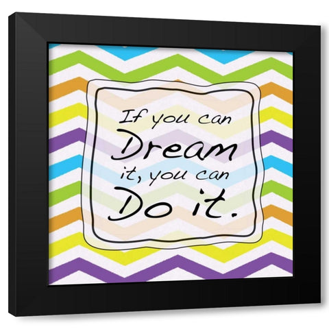 Dream Colorful Black Modern Wood Framed Art Print with Double Matting by Gibbons, Lauren