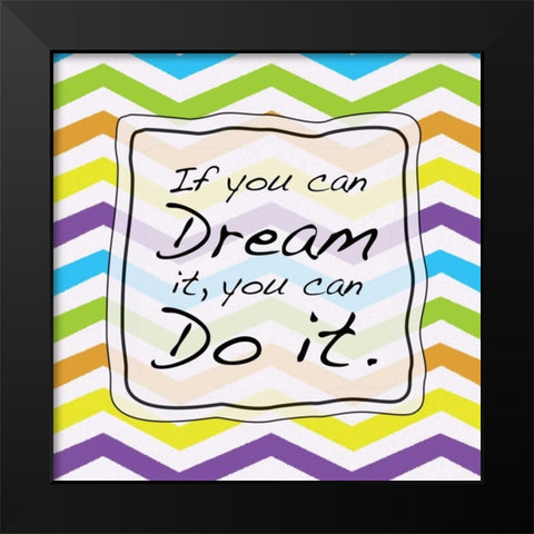 Dream Colorful Black Modern Wood Framed Art Print by Gibbons, Lauren