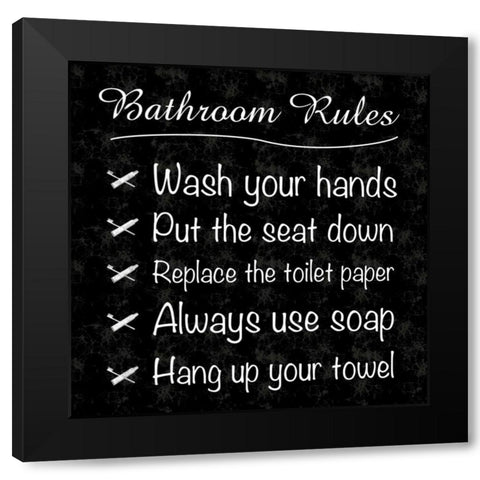 Bathroom Ruless Black Modern Wood Framed Art Print with Double Matting by Gibbons, Lauren