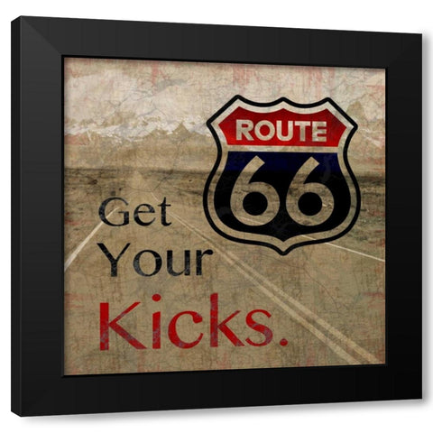 Get your Kicks Black Modern Wood Framed Art Print by Gibbons, Lauren