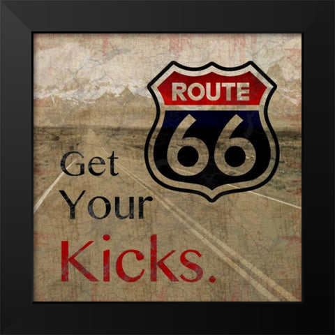 Get your Kicks Black Modern Wood Framed Art Print by Gibbons, Lauren