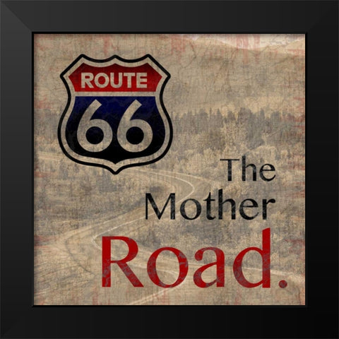 Mother Road Black Modern Wood Framed Art Print by Gibbons, Lauren