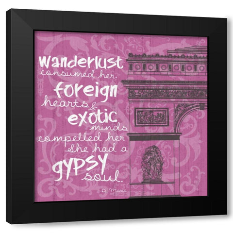 New Paris Pink 2 Black Modern Wood Framed Art Print by Gibbons, Lauren
