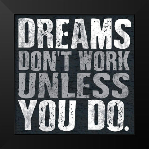 Dreams BW Black Modern Wood Framed Art Print by Gibbons, Lauren