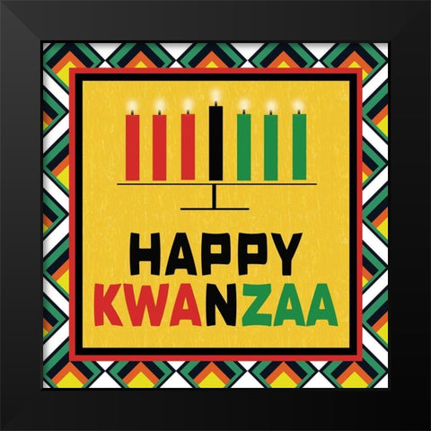 Kwanzaa Black Modern Wood Framed Art Print by Gibbons, Lauren