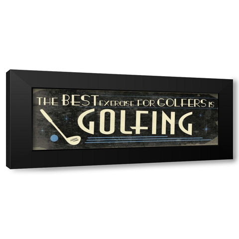 Golf2 Black Modern Wood Framed Art Print by Grey, Jace