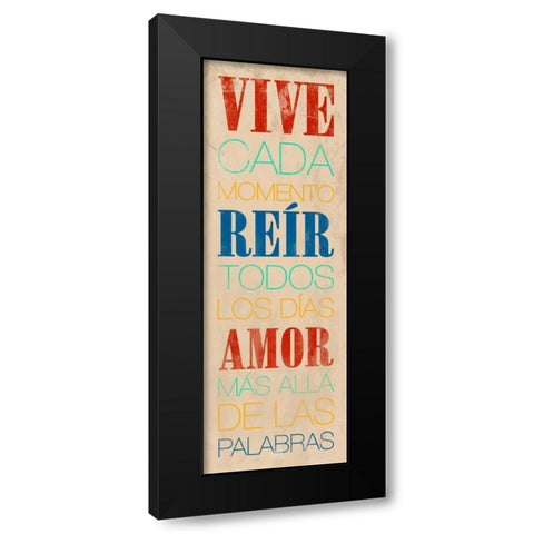 Vive Black Modern Wood Framed Art Print by Grey, Jace