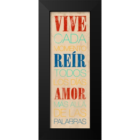 Vive Black Modern Wood Framed Art Print by Grey, Jace