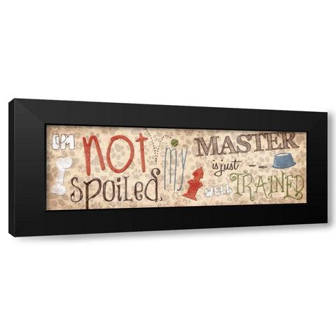 Dog Mate Black Modern Wood Framed Art Print by Grey, Jace