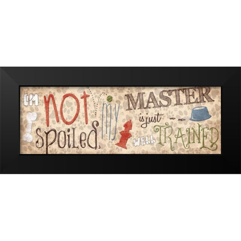 Dog Mate Black Modern Wood Framed Art Print by Grey, Jace