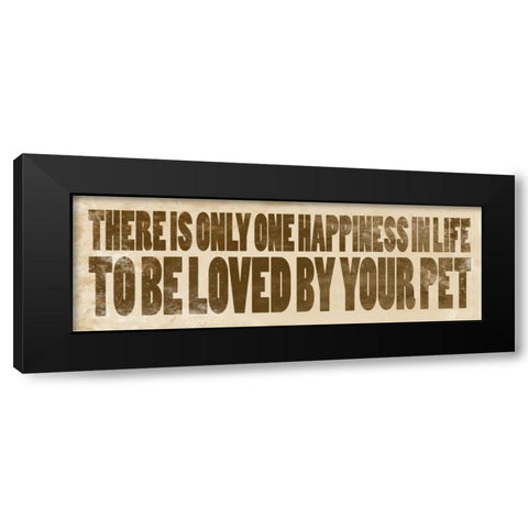 Dog Quotes Black Modern Wood Framed Art Print by Grey, Jace