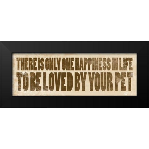 Dog Quotes Black Modern Wood Framed Art Print by Grey, Jace