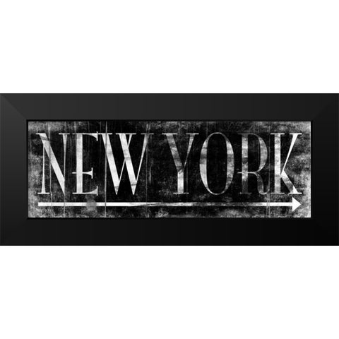 NEW YORK BLACK Black Modern Wood Framed Art Print by Grey, Jace