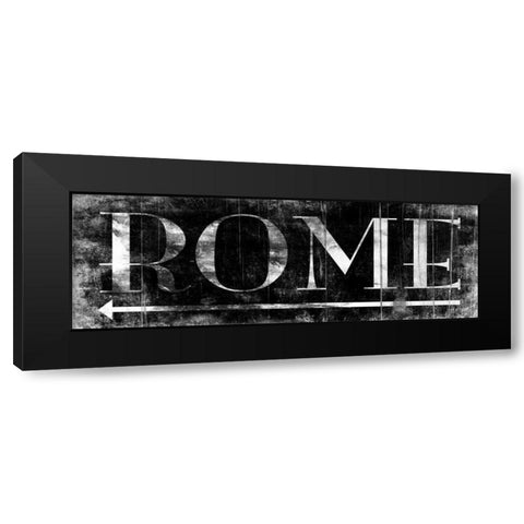 ROME BLACK Black Modern Wood Framed Art Print with Double Matting by Grey, Jace
