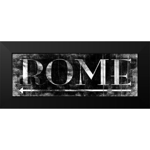 ROME BLACK Black Modern Wood Framed Art Print by Grey, Jace