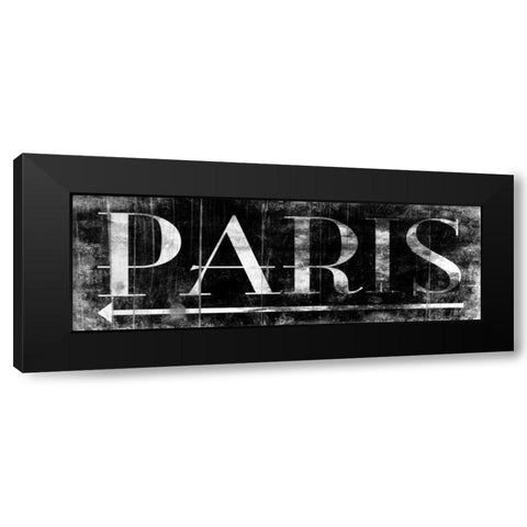 PARIS BLACK Black Modern Wood Framed Art Print by Grey, Jace